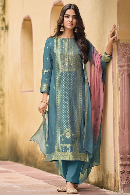 Elegant ethnic dress showcasing traditional wear for women with graceful design